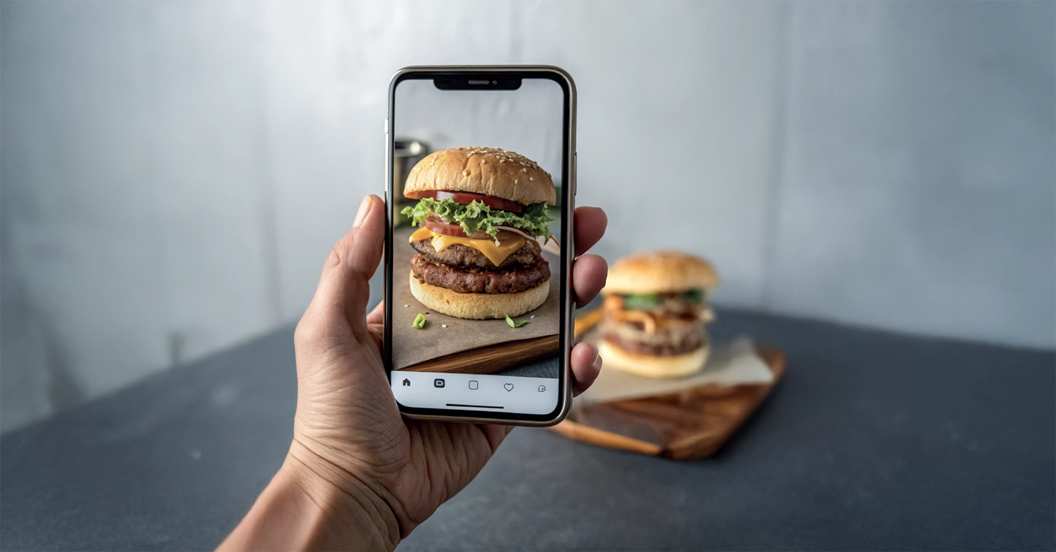 Feed do Yor Burger em um smartphone